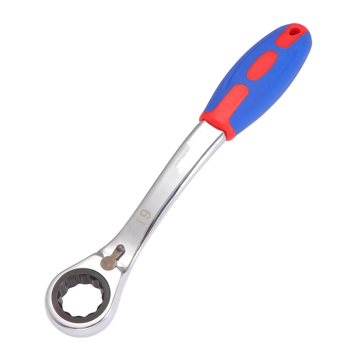 

19Mm Two Way Ratchet Wrench Premium Steel Quick Release Round Head For Tight Spaces Professional Tool Spanner Heavy Duty Car