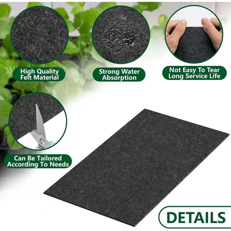 

Watering Capillary Mat Reusable Automatic Plant Watering Mat Breathable Garden Supplies Basket Liner for Greenhouse Hydroponics