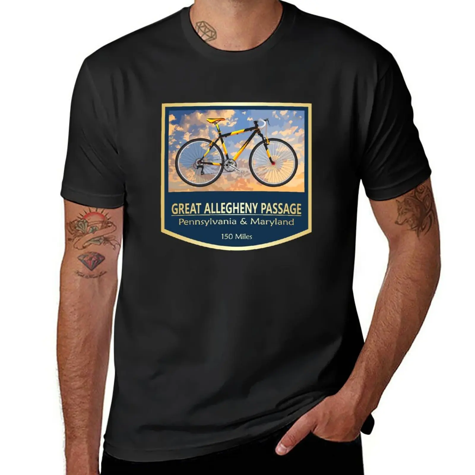 

New Great Allegheny Passage (bike2) 2 T-Shirt sports fan t-shirts summer top men clothes