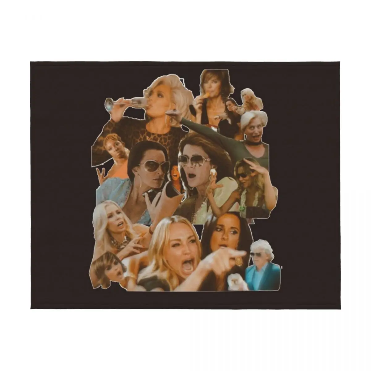 ريوت البيوت الحقيقية الكولاج الكلاسيكية تي شيرت رمي بطانية السرير المألوف منقوشة على الأريكة أريكة أفخم رمي البطانيات