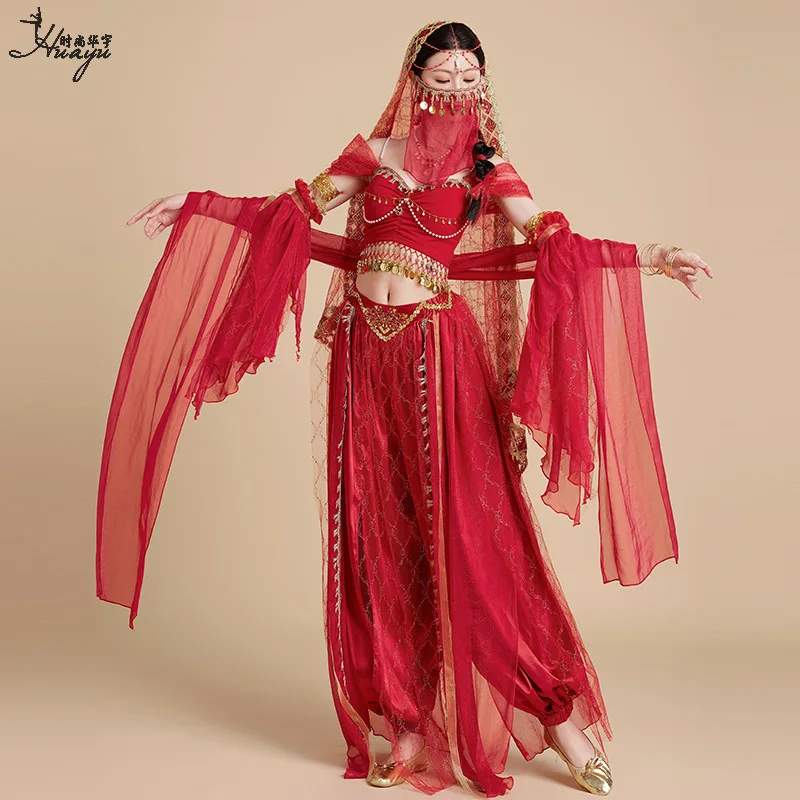Halloween Costume Princess Jasmine Cosplay Stage Costume Indian Dance Belly Dance Suit Female
