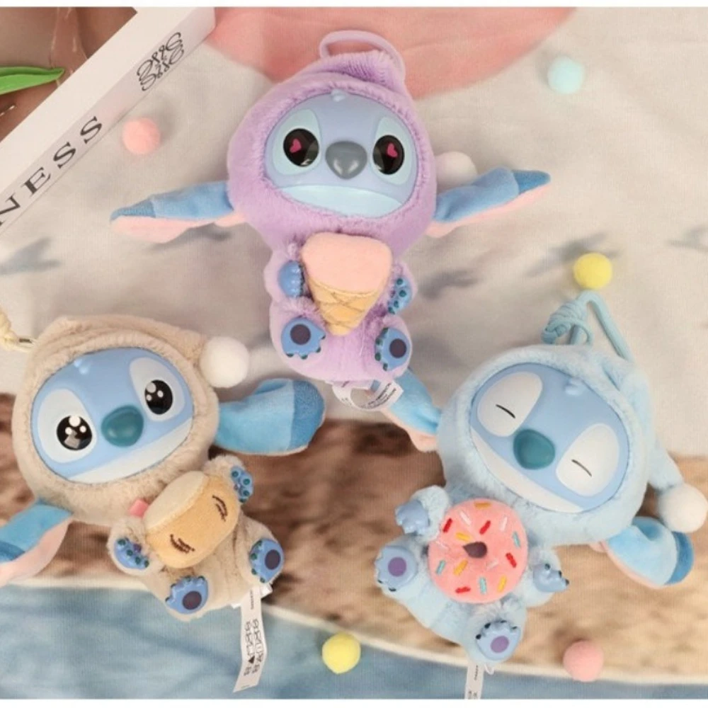 Stitch caixa cega comer alguma coisa antes do sono série vinil caixa mistério saco pingente bonito fofo boneca crianças presente de natal surpresa