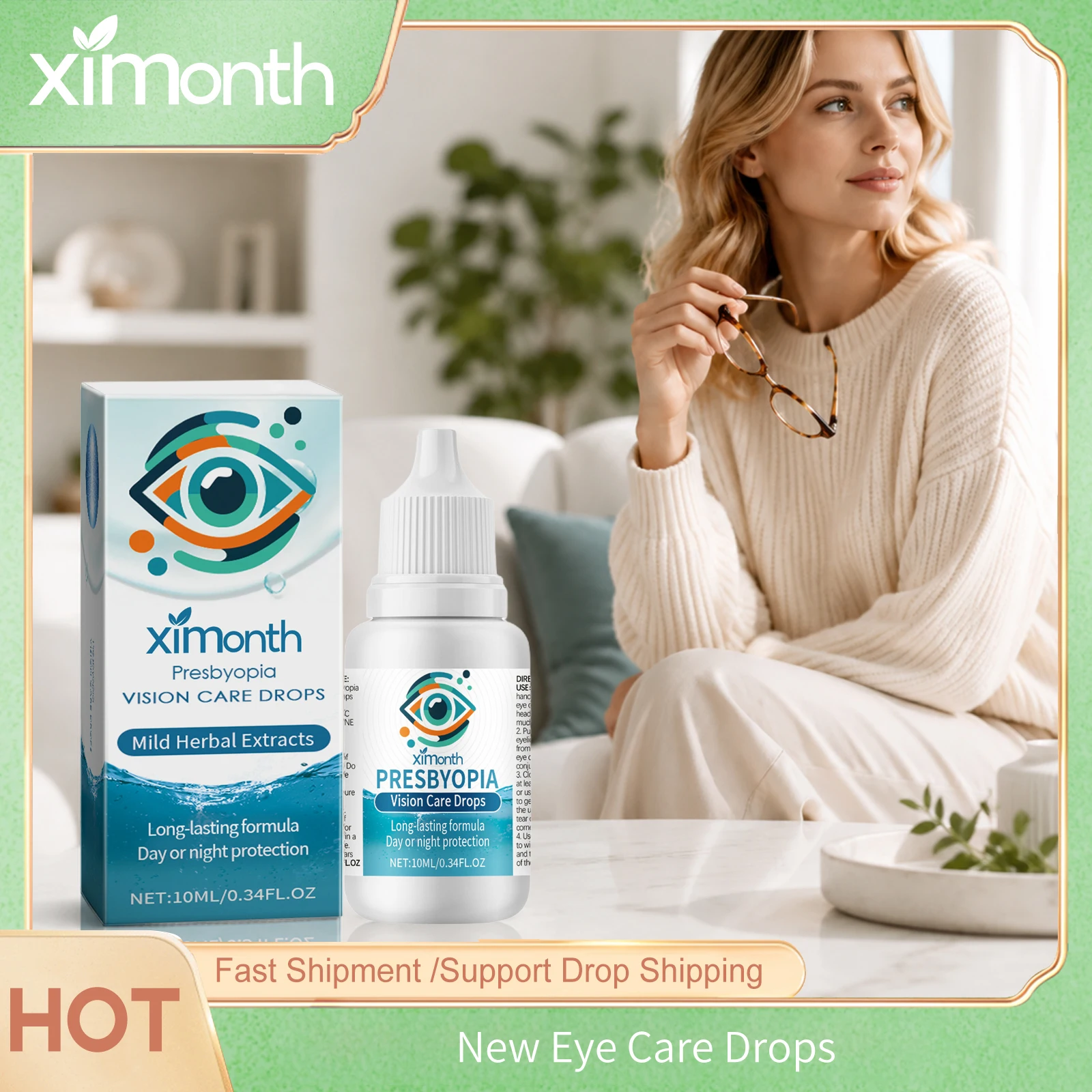 Eye Drop Improve Eyesight Relief Fatigue Dry Eye Better Vision Gentle Safe Relieve Brighten Eye Discomfort Bottle Eye Care Drops