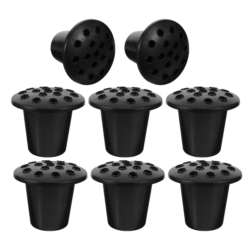 

8 Pcs Lotus Base Flower Pot Cemetery Flowerpot for Grave Decorations Small Ornament Plastic