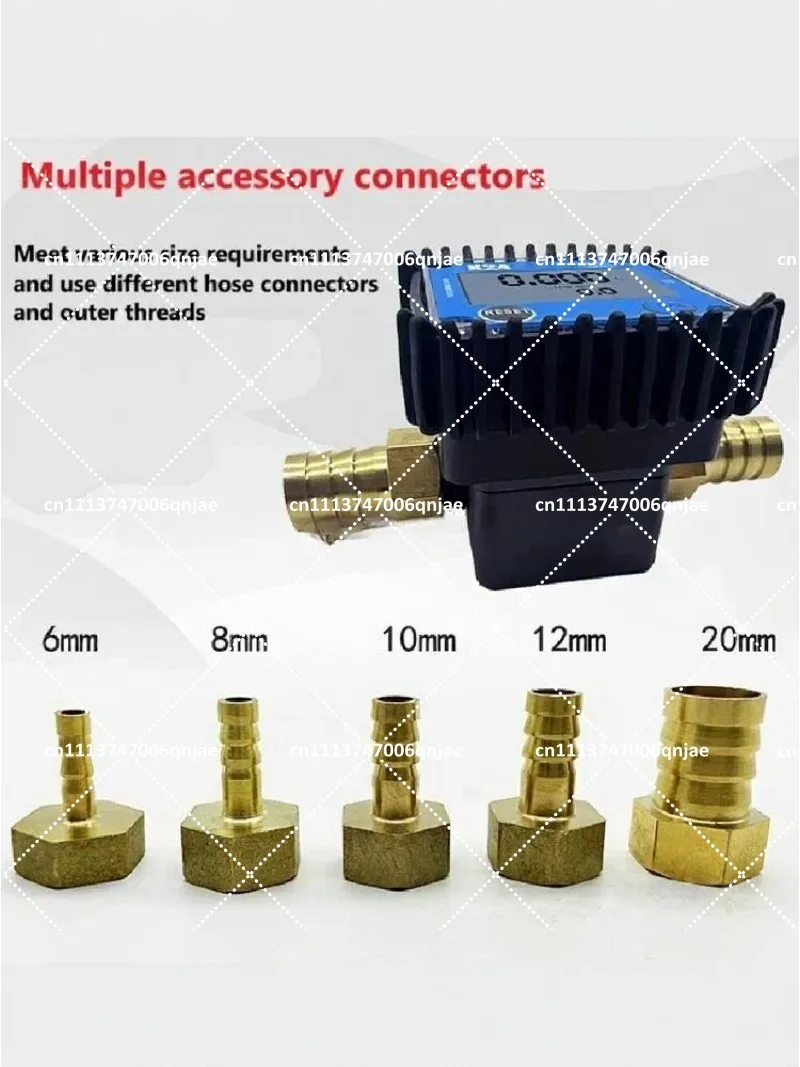 Micro Flow Digital Display Meter Gear Flow Meter for Diesel Hydraulic Oil Soybean Oil Water 0.2-10 L/min 100 LPM