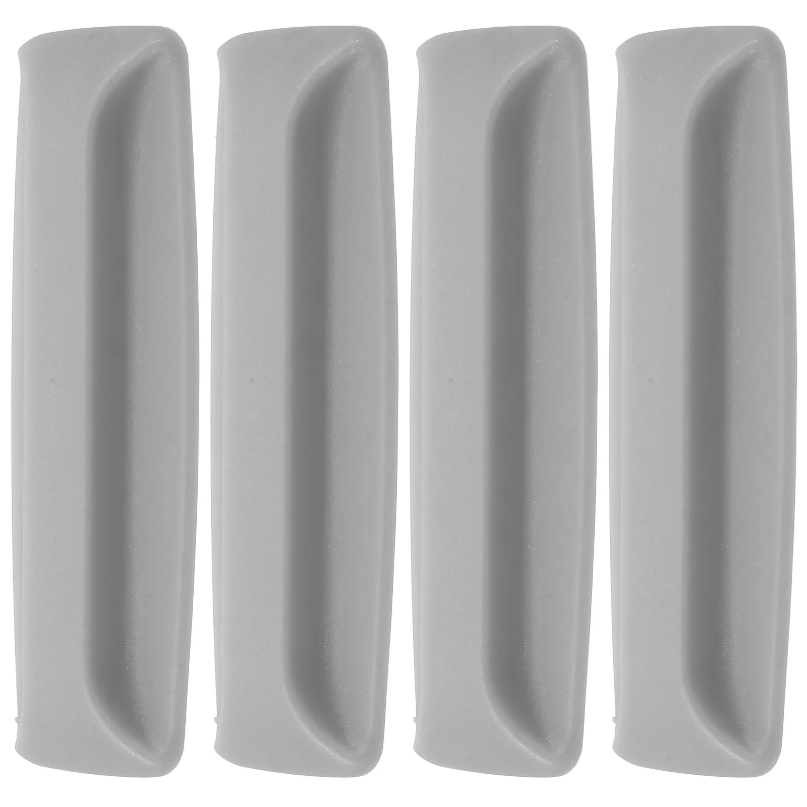 2Pairs Self-Adhesive Cabinet Handles Silver Stick on Pulls for Cabinets Freezer Balcony Door Adhesive Fridge Handle Sliding
