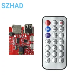 Car Bluetooth-compatible 4.1 MP3 WAV Decoding Board 3W Speaker Amplifier Audio Receiver Module Support USB/TF Remote Control