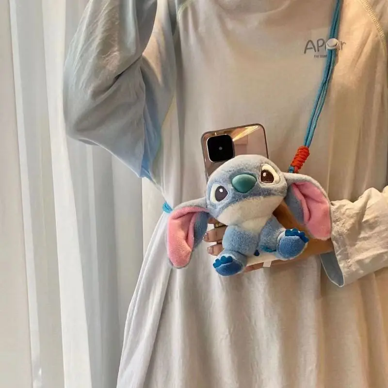 

New Stitch Mobile Phone Back Clip Hanging Rope Crossbody Chain Anti Fall And Anti Slip Cute Doll Cartoon Doll Pendant