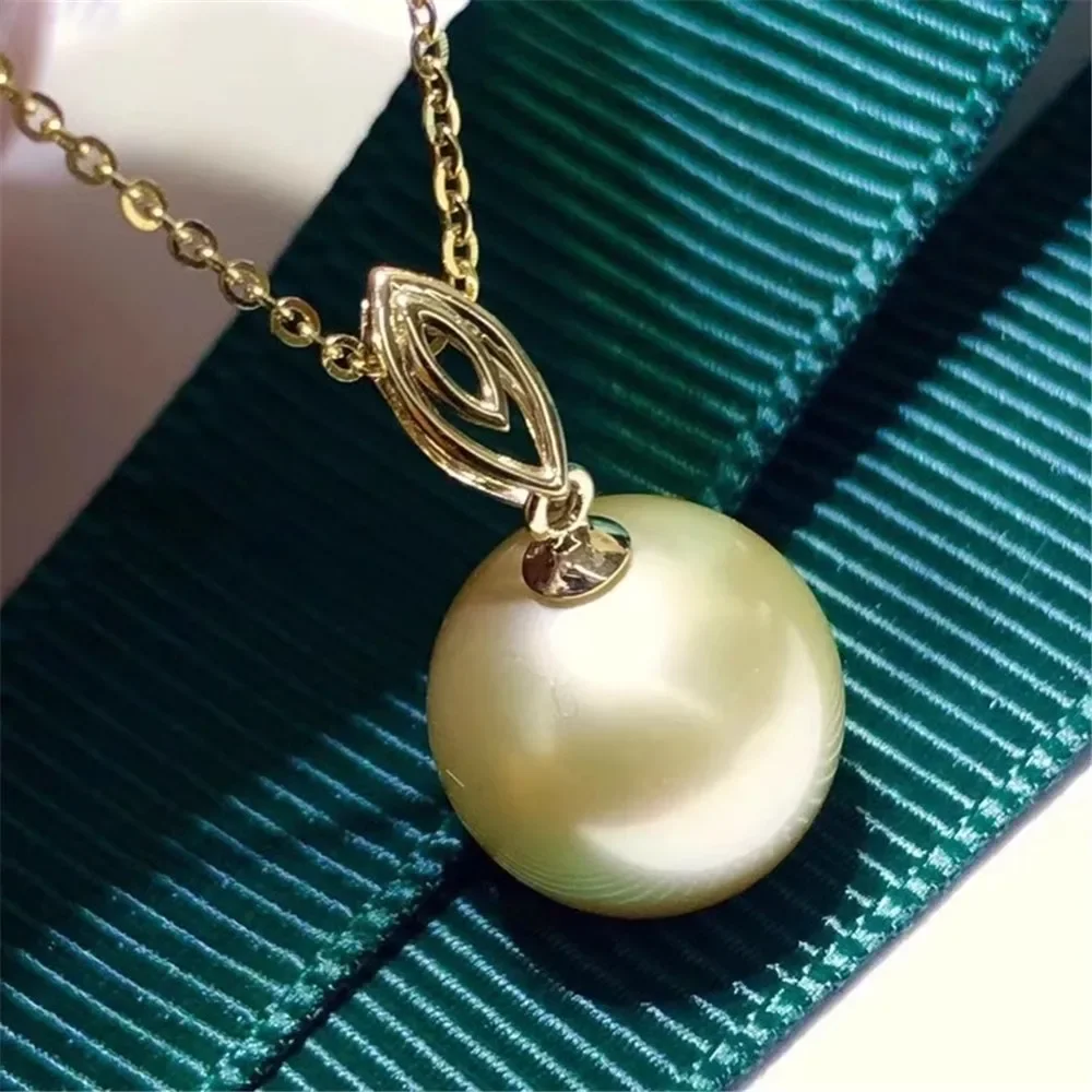 

DIY Pearl Accessories G18 K Gold Pendant Empty Holder Fashion Pearl Necklace Pendant Holder Women's 8-11mm Round Ellipse G038