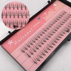 Anninet 60 clusters/box Daily Makeup False Eyelashes Single Cluster M-type Sandwich Natural Makeup tools Lashes eye Eyelash