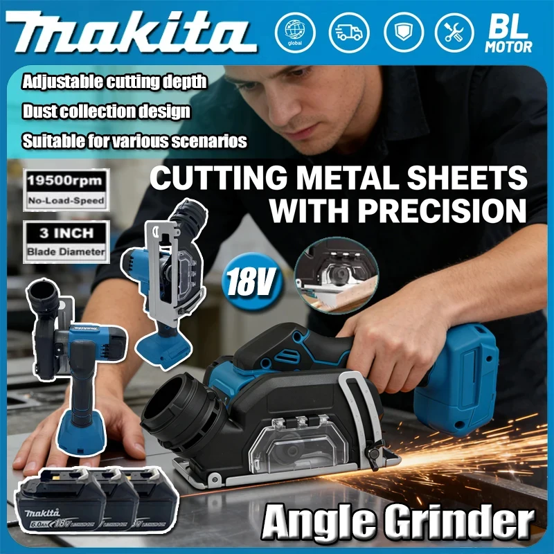 

2026 Makita Mini Angle Grinder Cordless 3IN Electirc CUT OFF Tool Cutting Circular Saw Power Tool For Makita 18V Battery