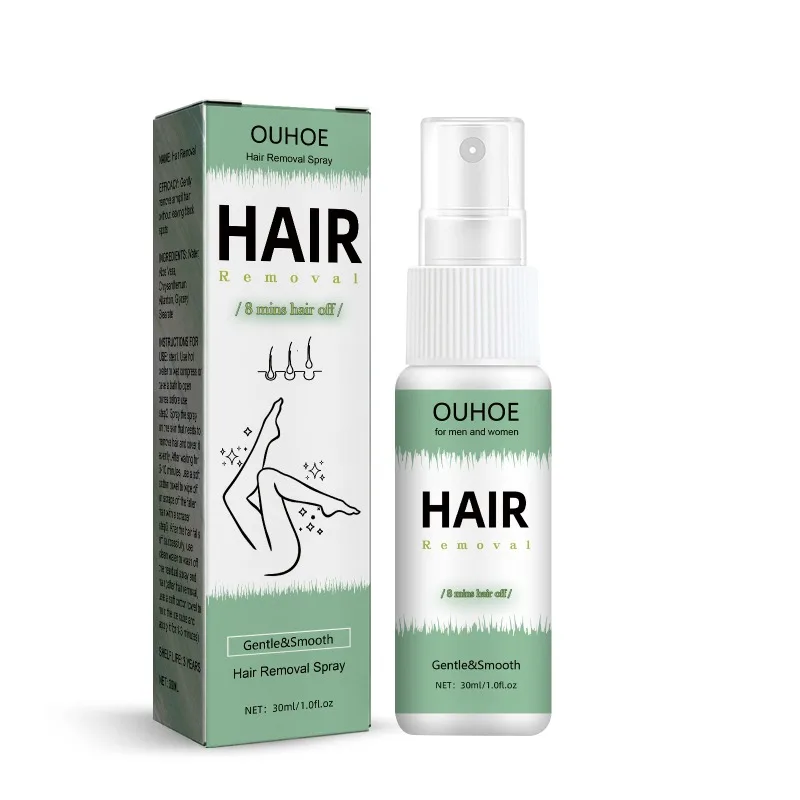 30ml OUHOE Gentle Depilatory Spray Hydrating Smooth Hair Removal Mist For Leg Arm Bikini Men Women Body Care