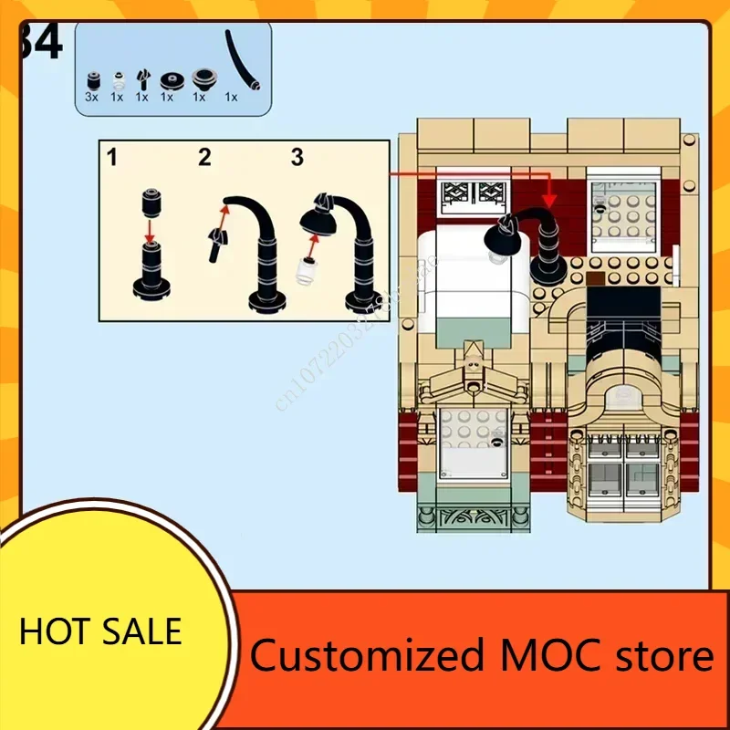 ชุดตัวต่อ 4518 ชิ้น ร้านขายชีสยอดนิยมในเมือง แบบจำลองถนน MOC สถาปัตยกรรมสร้างสรรค์ ประกอบเองได้ ของขวัญวันเกิด วันคริสต์มาส สำหรับเด็ก