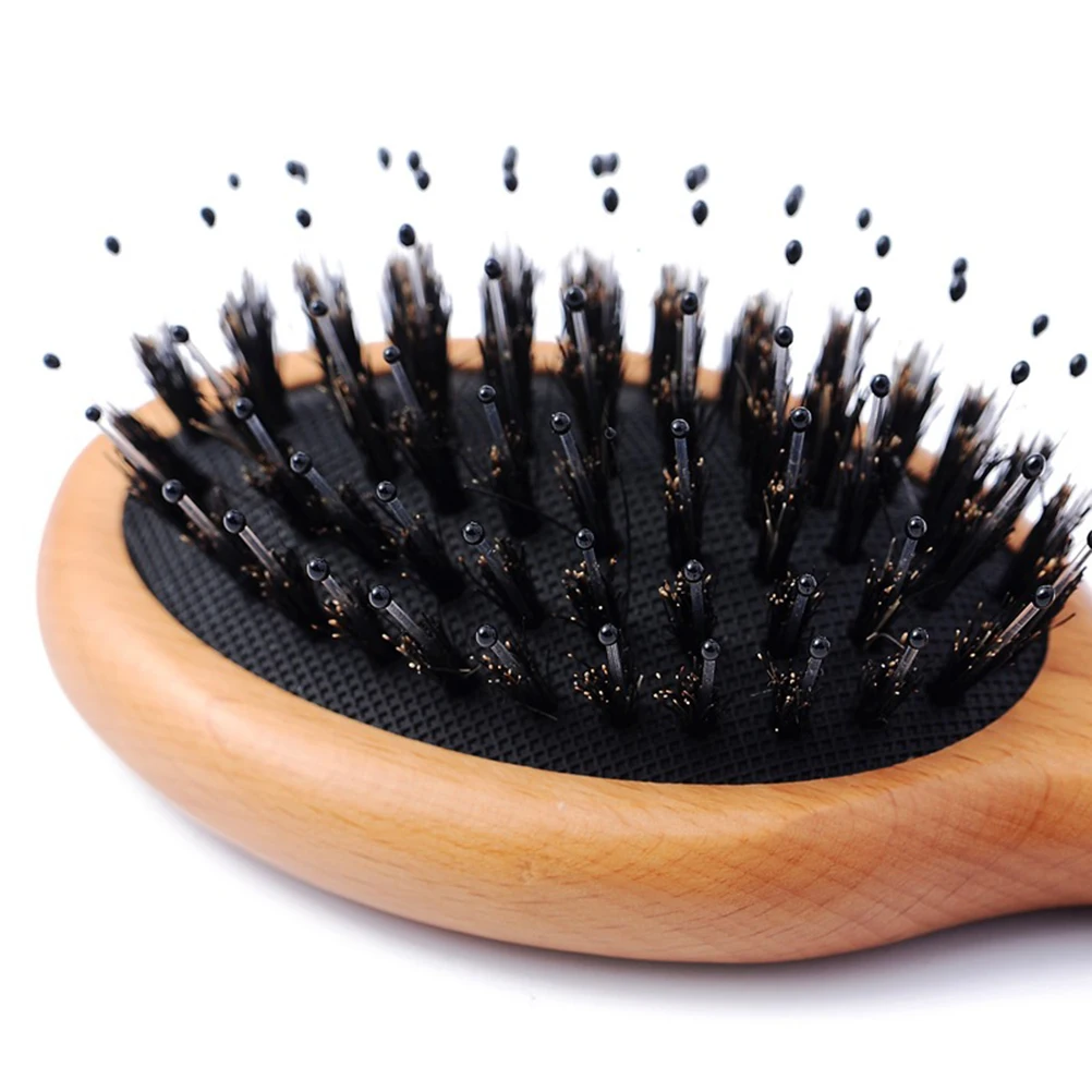 

Massage Comb Wood Hairbrush Hair Brush Anti Static Bristle Scalp Massager Portable Bamboo Haircut Tool