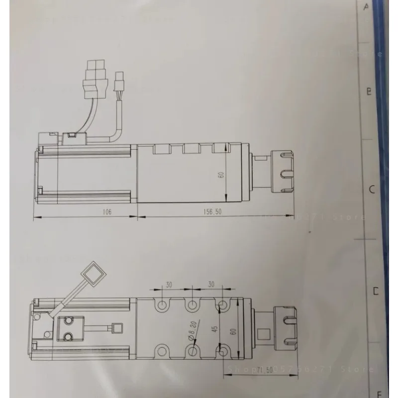 Square direct servo spindle power head car square head, side milling head