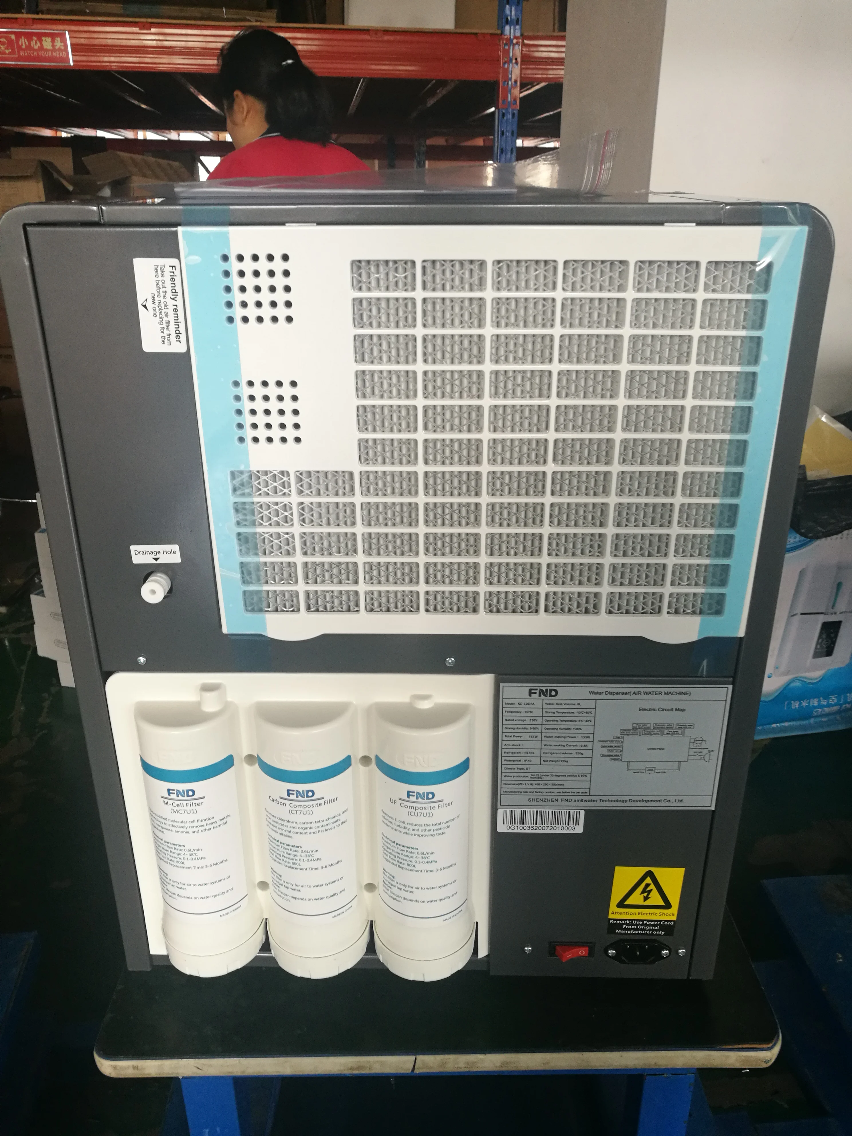 Affordable Atmospheric Water Generator 10L/DAY Drinking Water From air Humidity 160W Energy Saving UF Water Filter