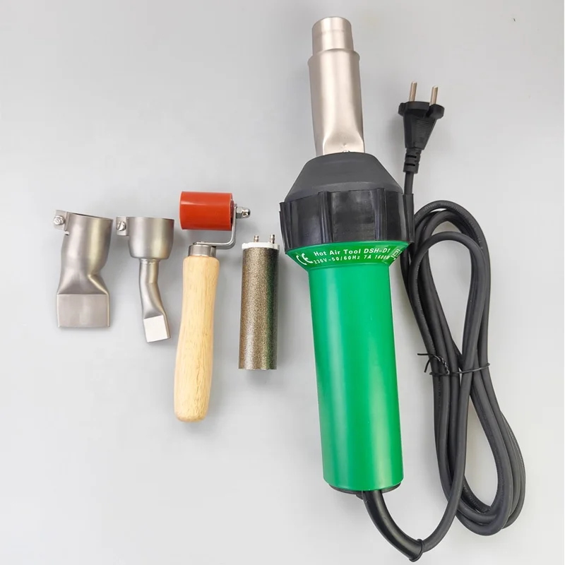 1600W Heating Gun Hot Air Welding Gun With Flat Weld Nozzle For Plastic Welder