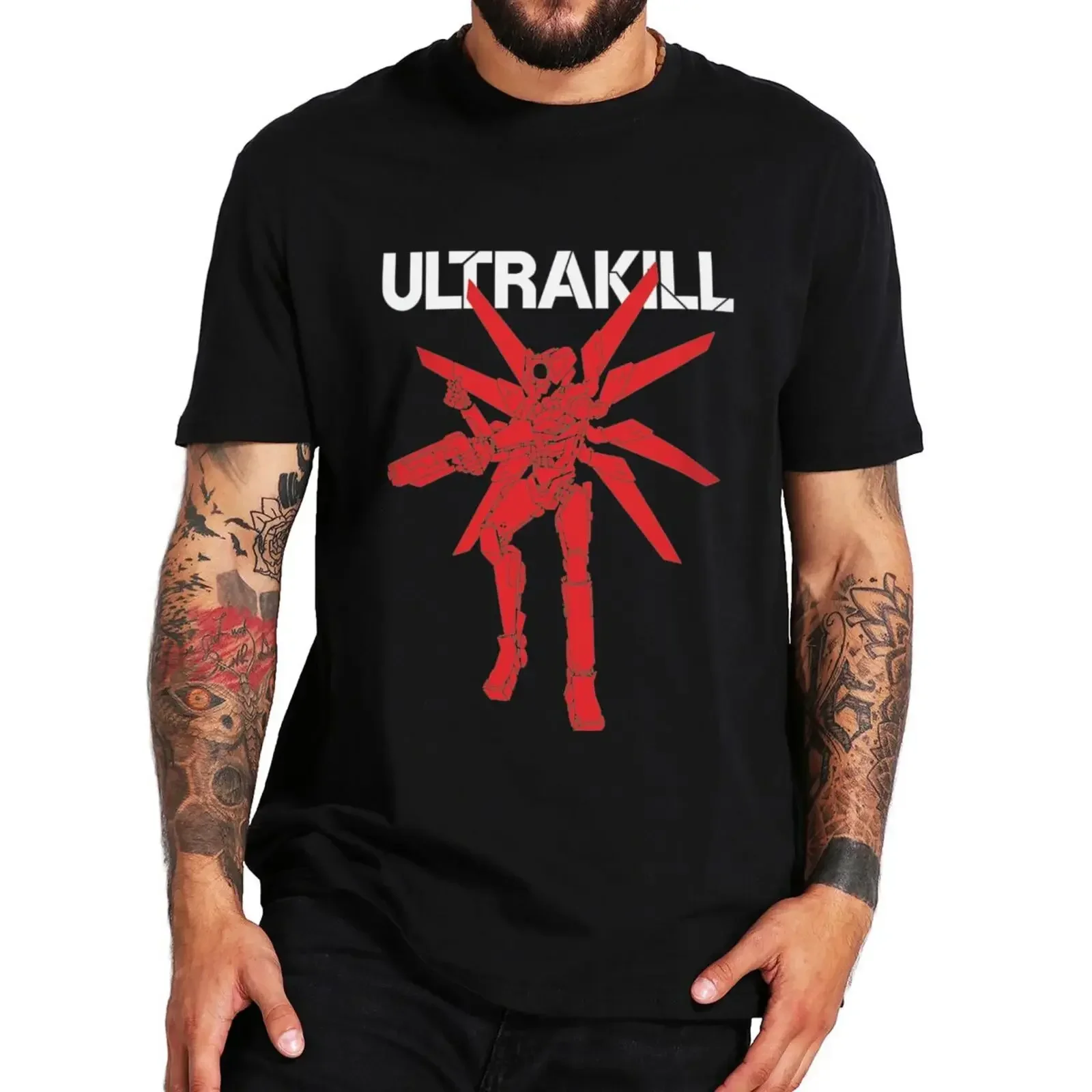 2024 Shooter Game Fans Geek Gift Graphic T-shirt For Men  Summer T-shirts Ultrakill T Shirt  Cotton Unisex  Casual Tops EU Size