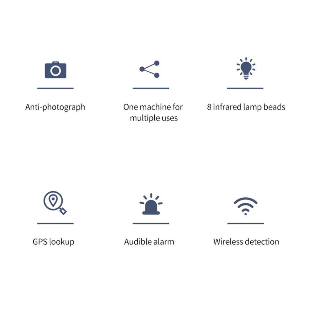 XT08 rilevatore di telecamere di allarme a vibrazione viaggio a infrarossi Hotel anti-eavesdrop anti-candid anti-tracciamento Smart AI Chip GPS Detection