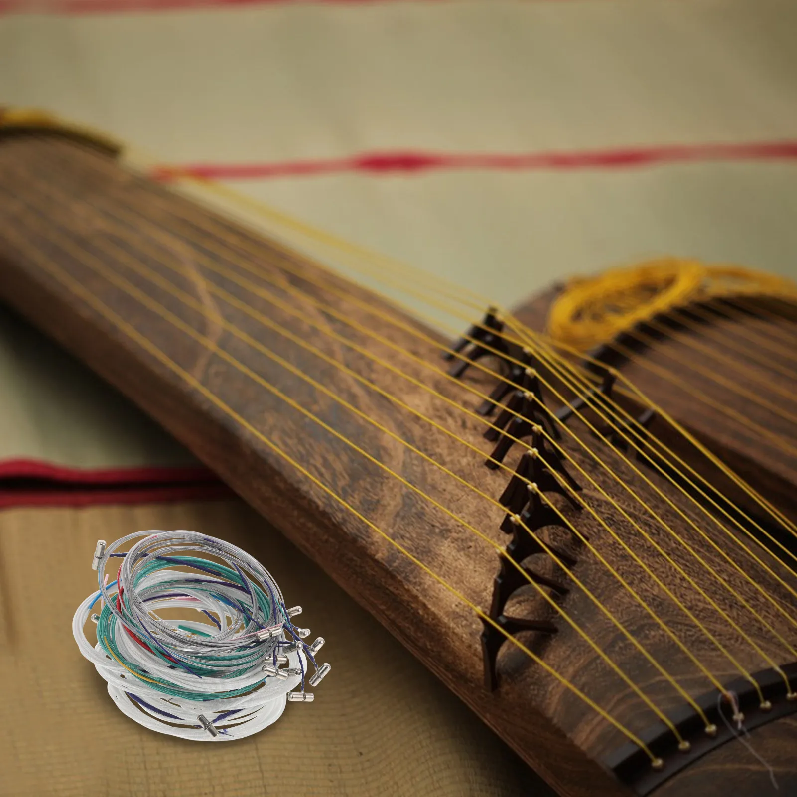 

21 шт. нейлоновых струн для гучжэна, 163 см, для точной настройки, для начинающих, для практики, музыкальные струнные инструменты