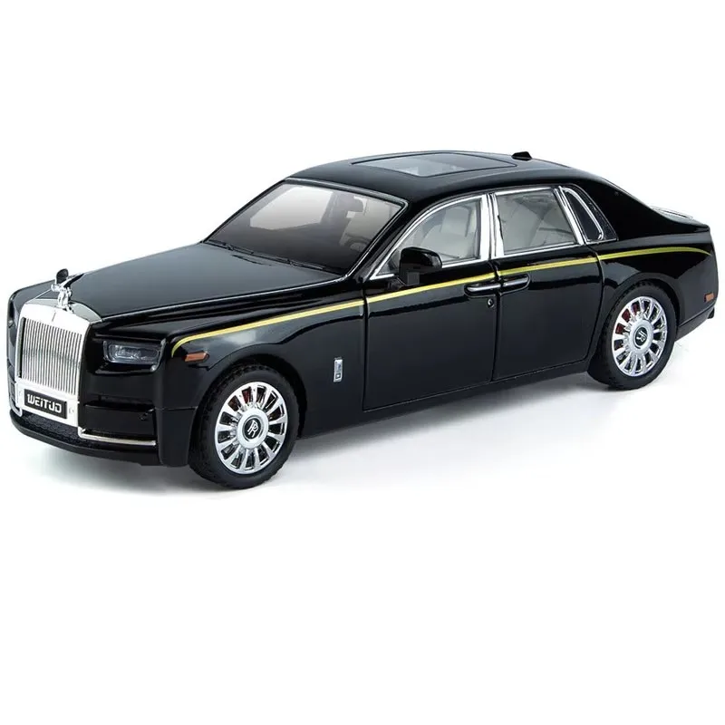 

1/18 Rolls Royce Phantom Alloy Car Model Diecast & Toy Vehicles Metal Car Model Collection Simulation Sound and Light Kids Gifts