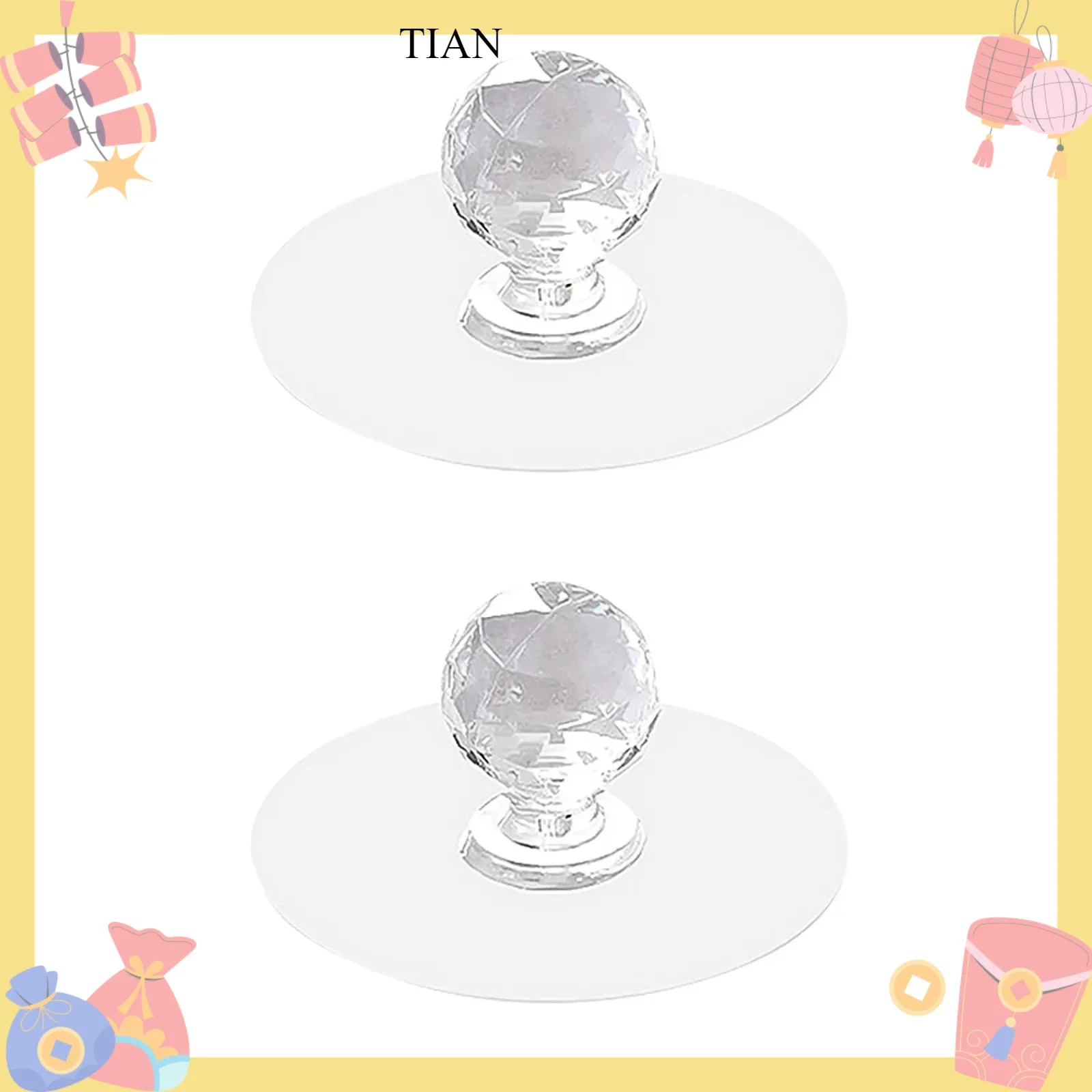 TIAN 2pcs invisible cabinet door handle cabinet door handle no punch sticker self-adhesive drawer cabinet wardrobe window handle