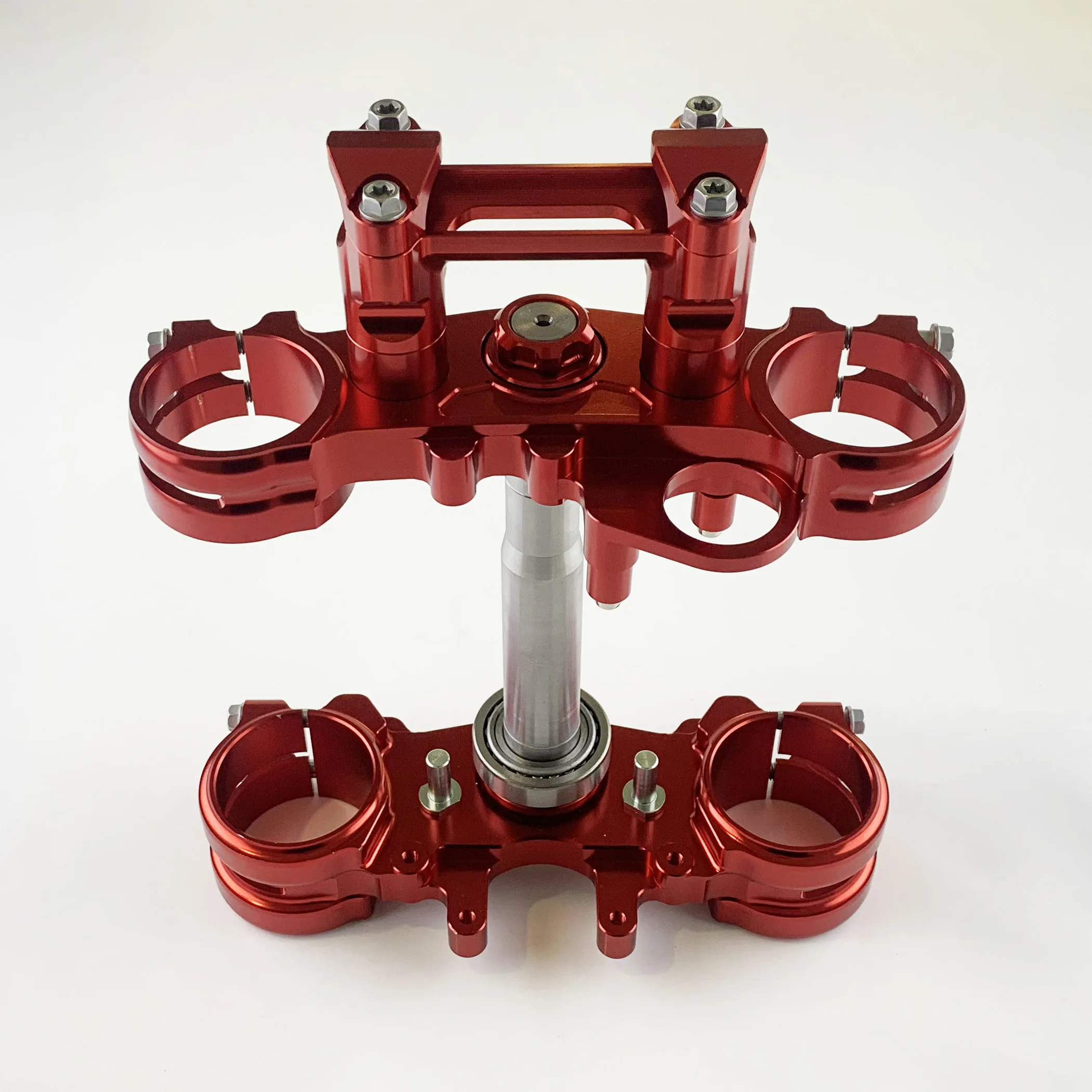 Motorcycle OEM CNC Aluminum Triple Tree Clamps Shock Absorber Inverted Connecting Plate Direction