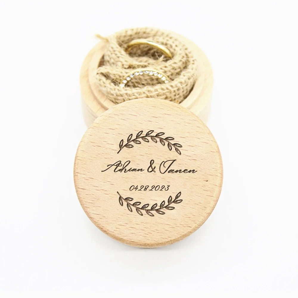 Personalised Wedding Ring Box Custom Wood Ring Box Anniversary Gift Wedding Ring Keepsake Engraved Ring Bearer Boxes