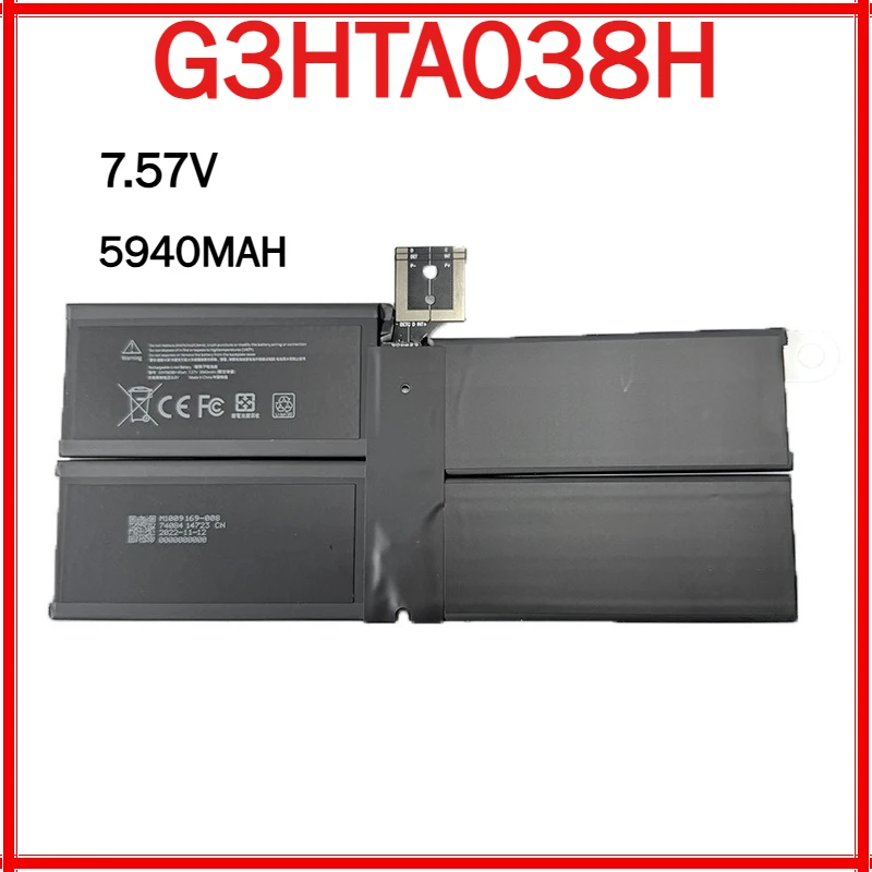 

New 5940mAh G3HTA038H DYNM02 Laptop Battery For Microsoft Surface Pro 6 1807 1809 For Microsoft Surface Pro5 1796 45WH/7.57V