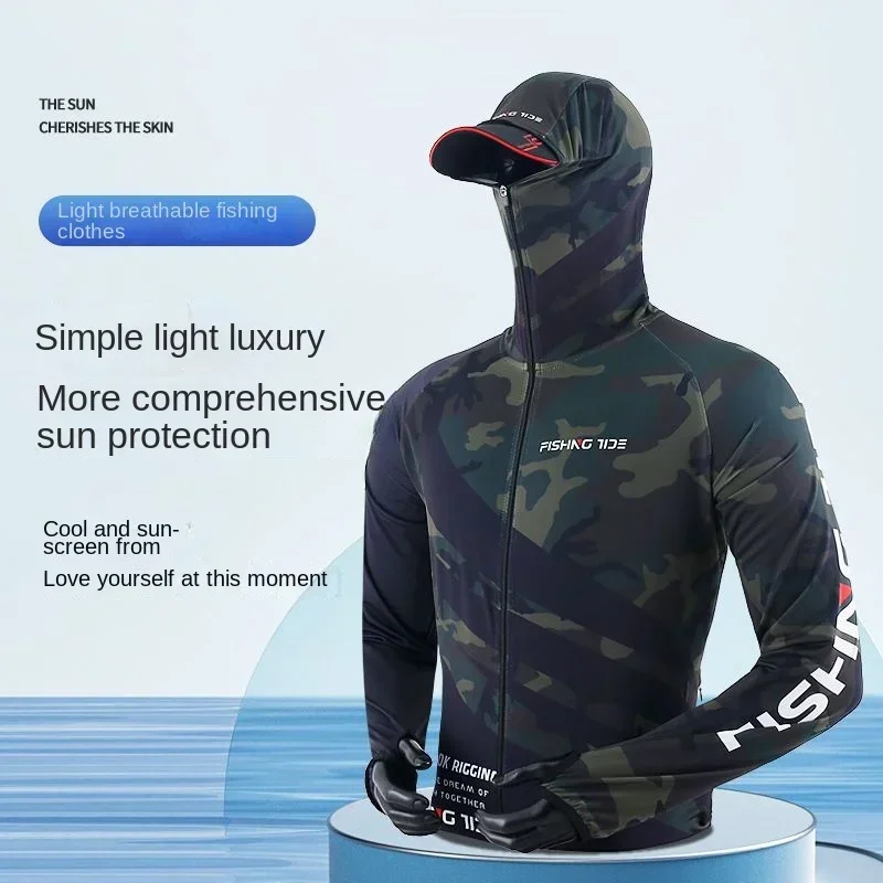 Traje de pesca Ice Silk anti-UV secado rápido transpirable hombre - imagen 3