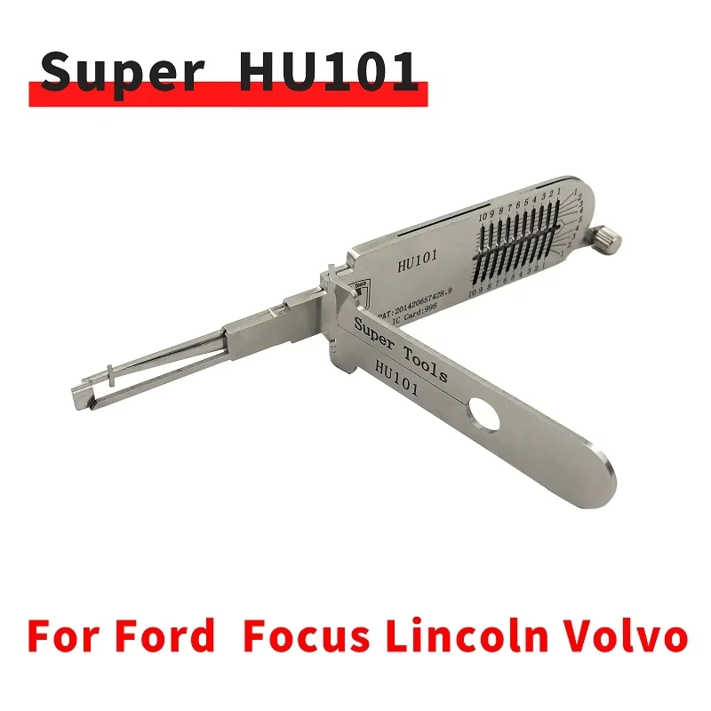 НОВЫЙ Декодер Stely HU101 Lishi 2-в-1 для Ford Focus, Lincoln, Volvo - инструмент для вскрытия замков и декодирования ключей.