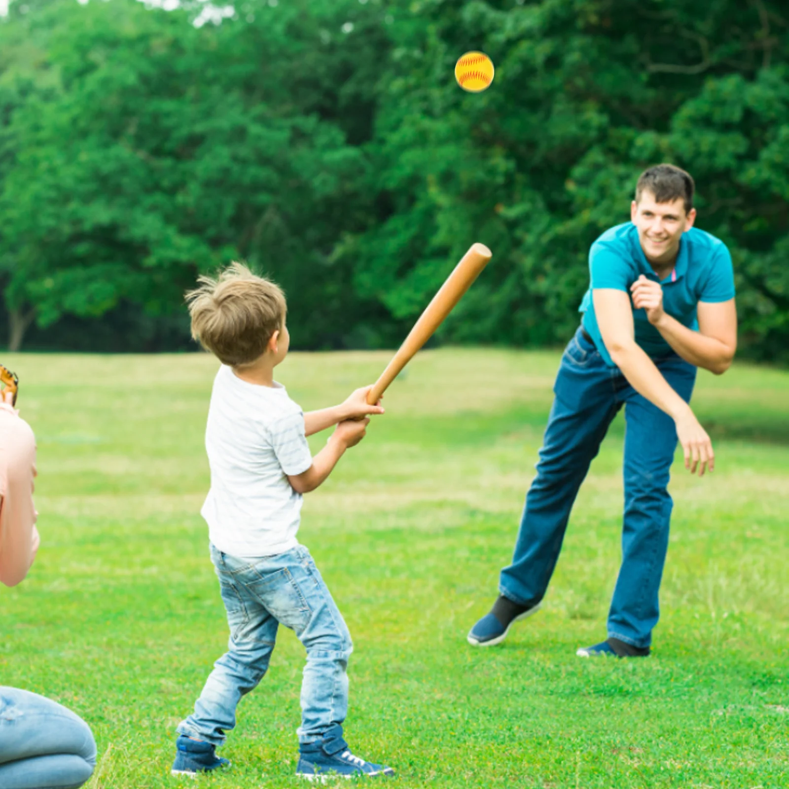 

3Pcs PU Foam Baseballs Training Softballs Bright Color Practice Balls for Kids Families Indoor Lighting Swing Training Fun