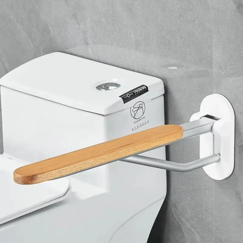 for Foldable anti-drop and non-slip toilet handrail The elderly safety railing Bathroom installation No punching handrail