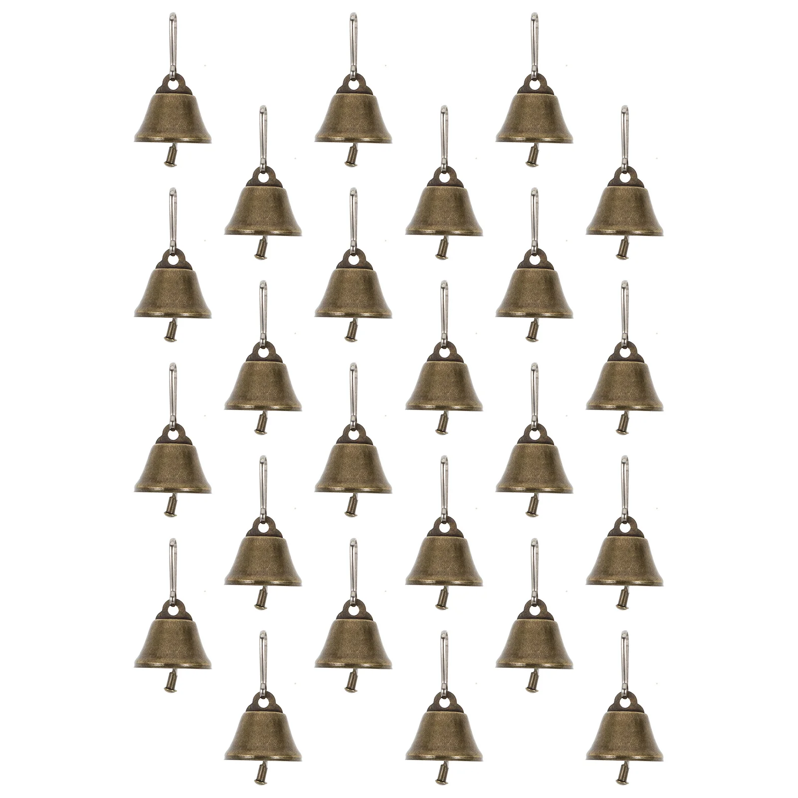 

25 Pcs Bronze Horn Bell Small Bells Pendant Gold Decor Vintage Christmas Copper Mini Decorations