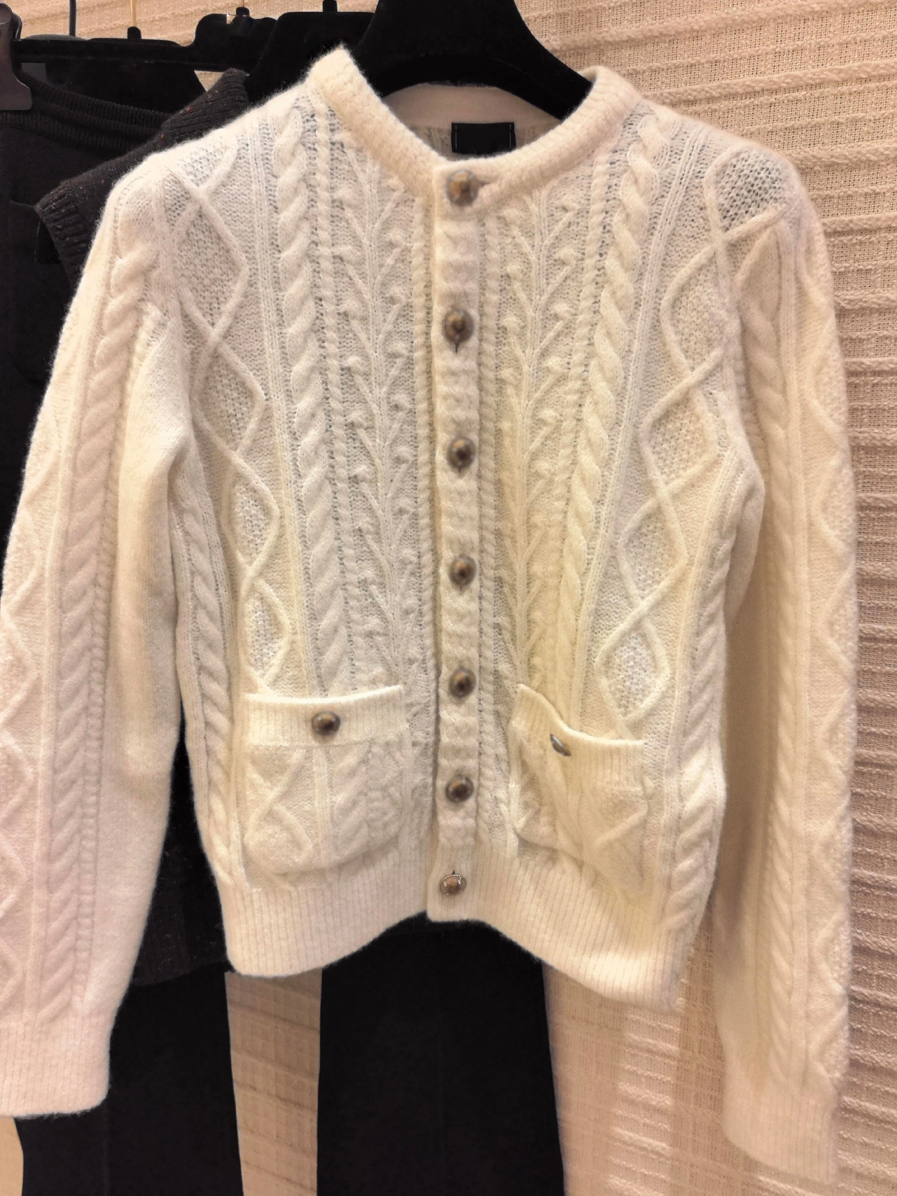 Soft Knitted Lazy Sweater Coat Women's High Know Old Money Style Korean Retro Twist Knitting Sweater Jacket Polyester Fiber