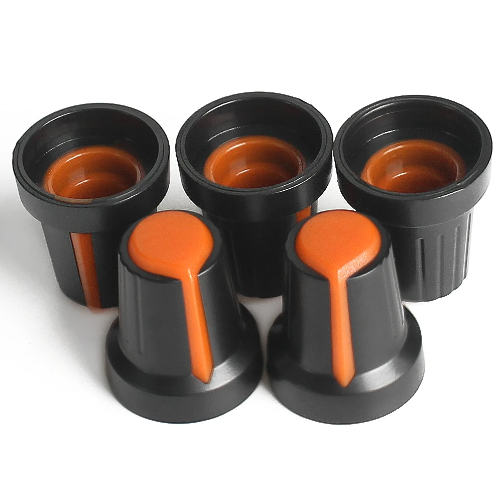 10 pçs wh148 ag2 potenciômetro interruptor botão tampa 15x17mm laranja plástico botões kit lidar com ameixa