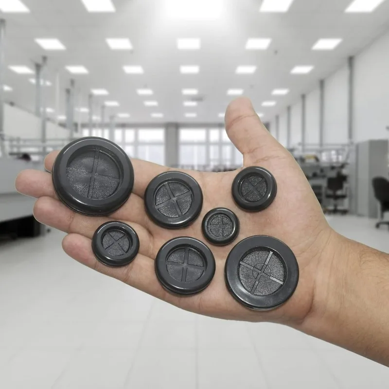7 Sizes Rubber Grommet Assortment Kit Rubber Grommets for Wiring Assorted Size Grommet Tool Kit for Automotive & Electrical Wire
