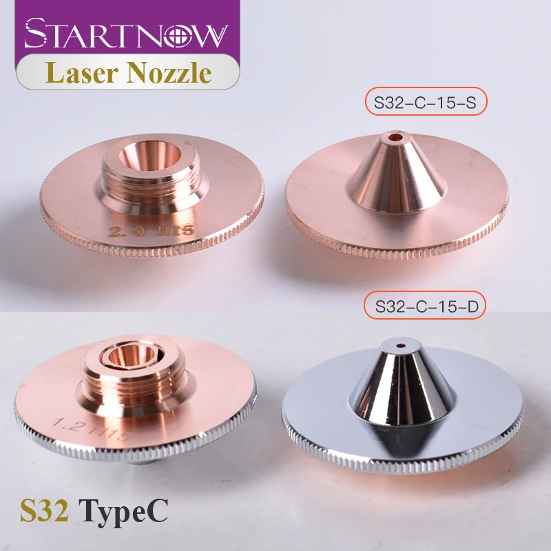 

Startnow Bulge Laser Nozzles D32 Single Layer For WSX HANS Raytools Fiber Nozzle Laser Cutting Machine Head Holder Accessories
