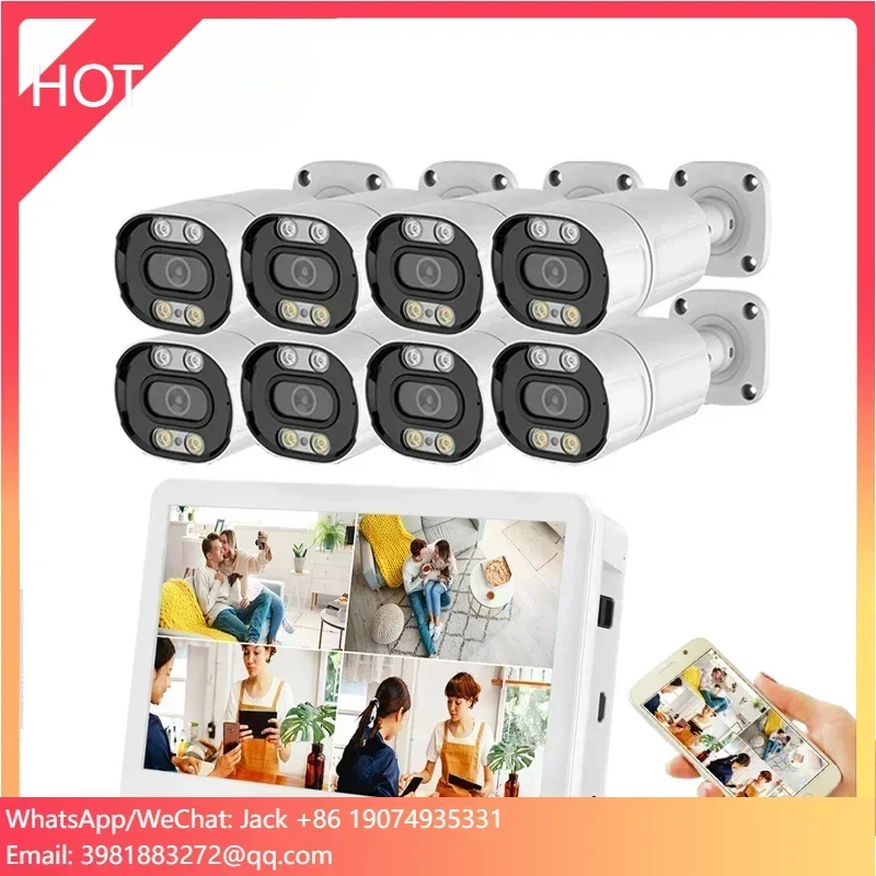 

Xmeye 8ch Lcd Poe camera System Kit Motion Detection Face Recognition Two Way Audio CCTV System Pot Kit