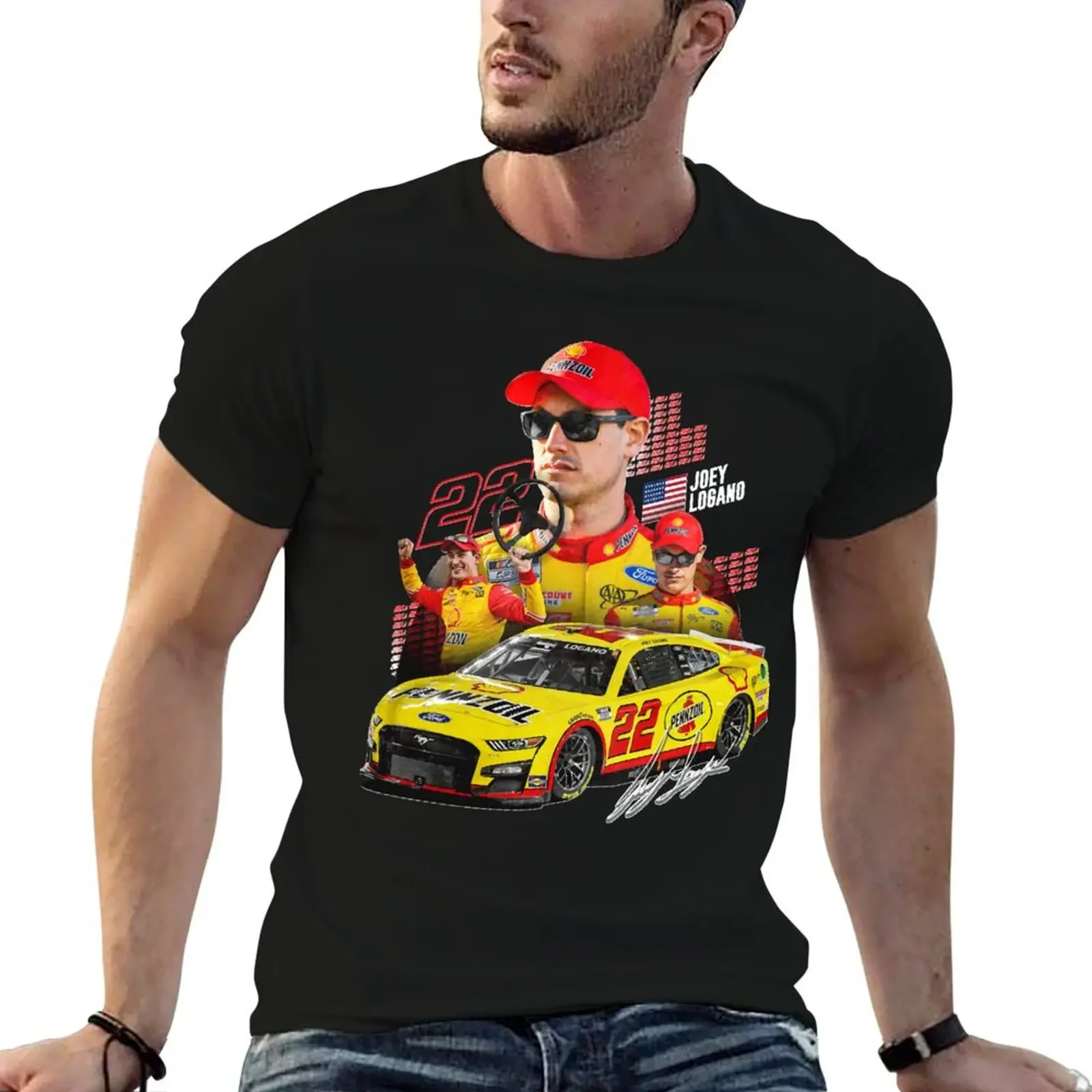 

NEW Joey Logano NEXT GEN MUSTANG 2022 T-Shirt customs T-shirts man shirts men