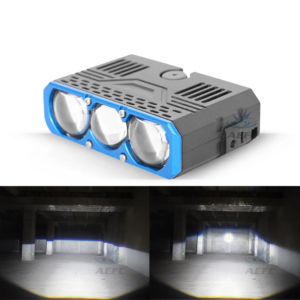 NEW Three Direct LED Work Light Spotlight 6000K 12V 24V High Power Grille Bumper Light For Car Motorcycle OFF-Road 4x4 SUV ATV