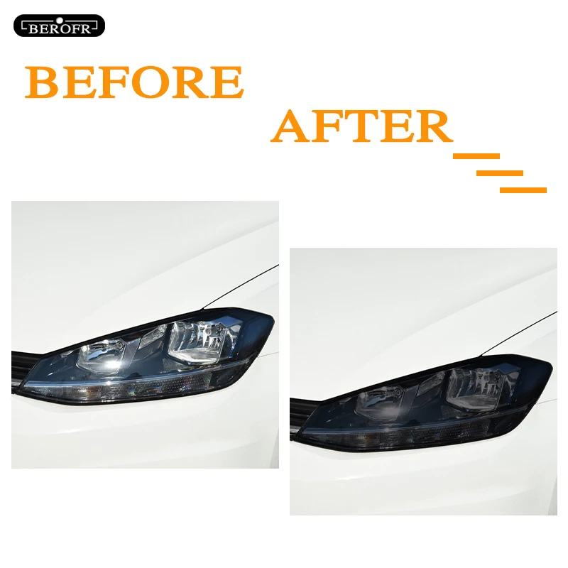 سيارة العلوي تينت الأسود طبقة رقيقة واقية الضوء الخلفي شفافة ملصق من البولي يوريثان ل Volkswagen VW Golf 7 8 MK7 2014-2022 اكسسوارات #2