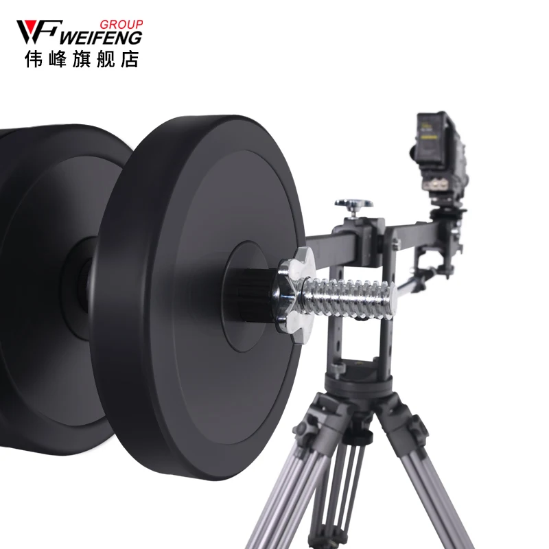 Weifeng 9115 Professional Camera Rocker Slr Tripod Pulley Set Photography tripod with dolly Shooting Video Wedding Film