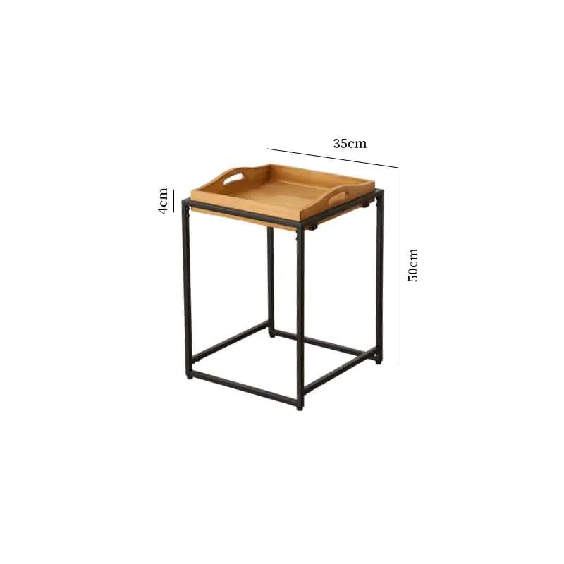 k*-Vintage Solid Wood Coffee Table,Living Room Side Table,Square Tea Table,Creative Storage Desk,Home Nightstands,