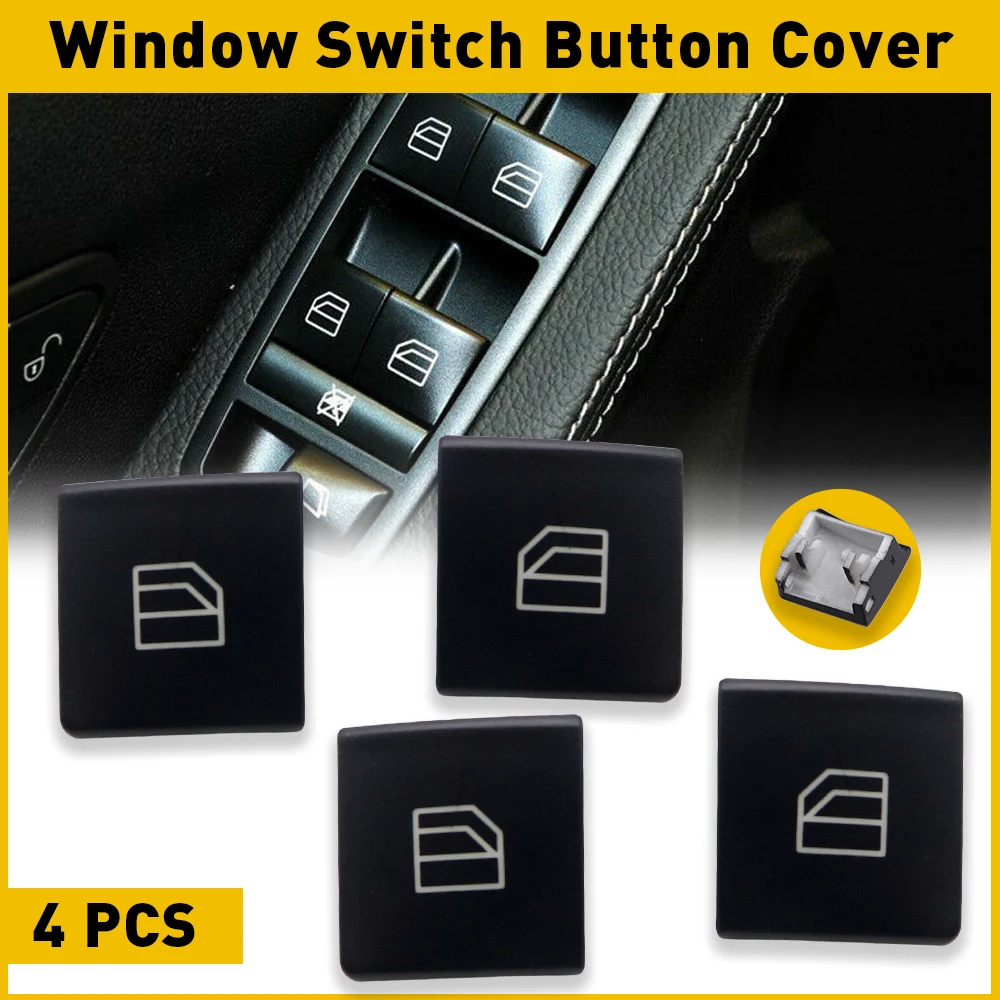 4Pcs For Mercedes-Benz W212 W204 W463 W166 X166 A-Klasse W176 CLA Coupe C117 X204 Car Accessories Window Switch Button Cover Cap