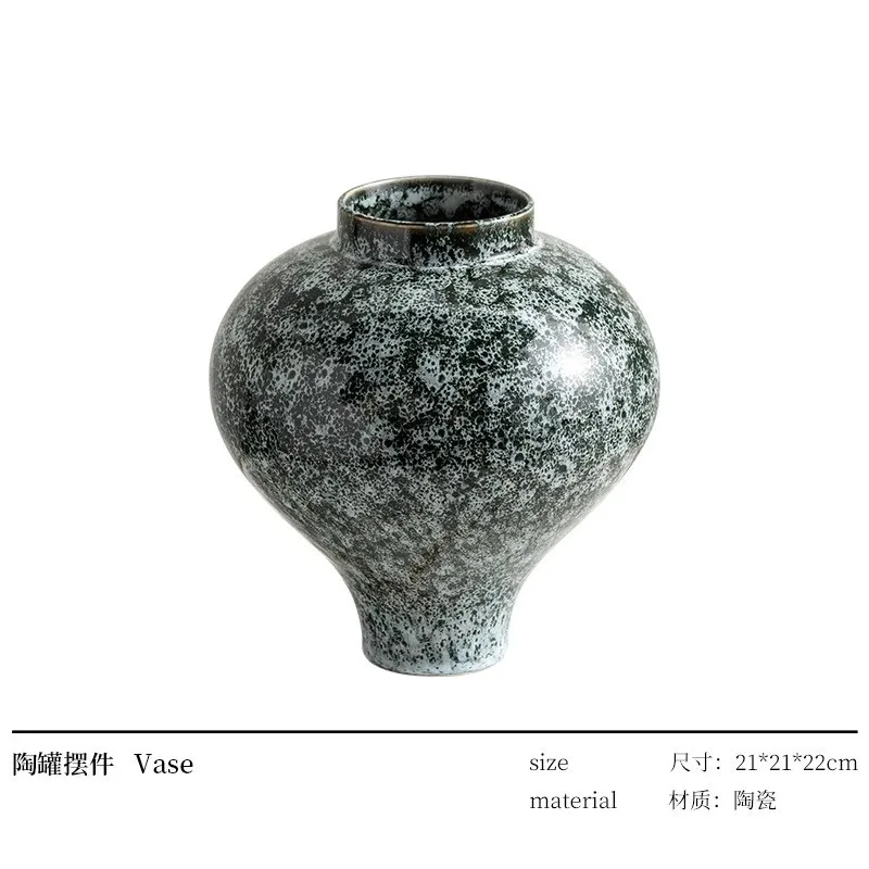

Hand-painted kiln-changed ceramic vase ornament, medieval niche wabi-sabi wind hydroponic flower dryer