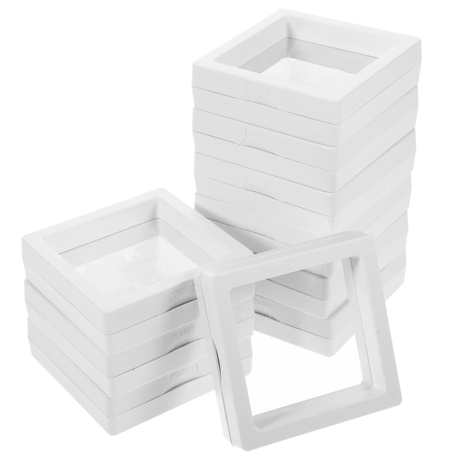 

10 шт., прозрачная стойка для ювелирных изделий, органайзер для сережек, подставка для колец, браслетов, ожерелья, коробка для хранения, прозрачная шкатулка для драгоценностей