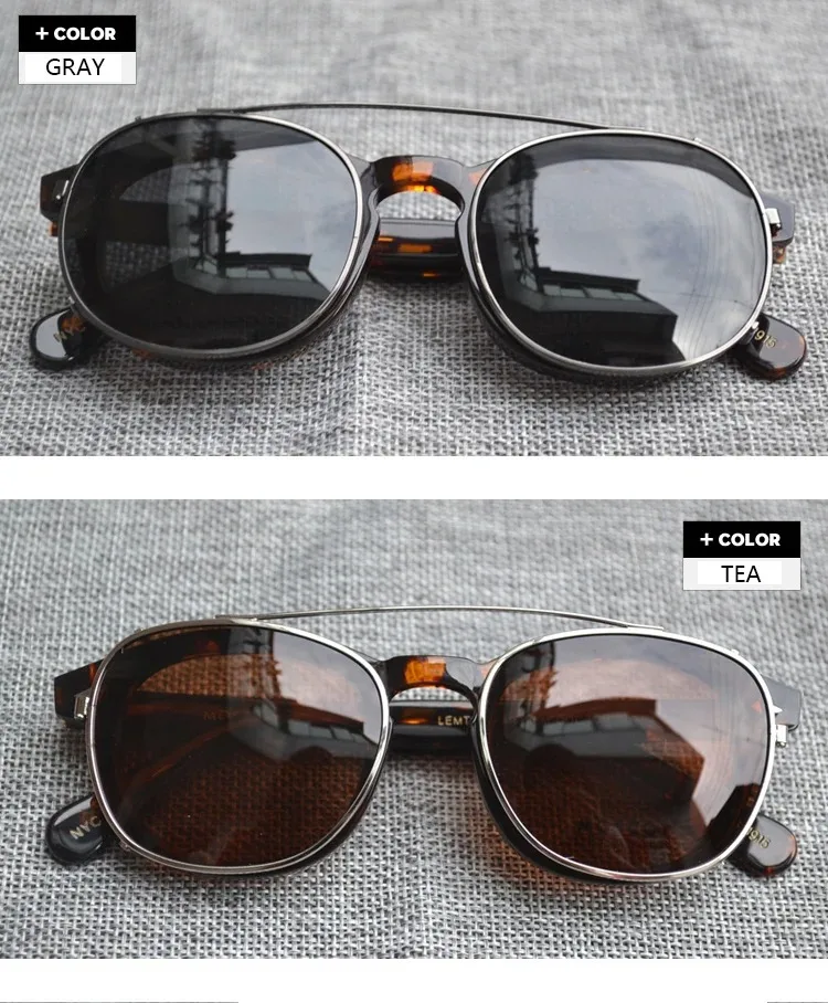 Runde Clip auf Sonnenbrille Frauen Polarisierte Linse UV400 Mann Johnny Depp Lemtosh Sonnenbrille Luxus Marke Vintage Schutzbrillen – Detail 9