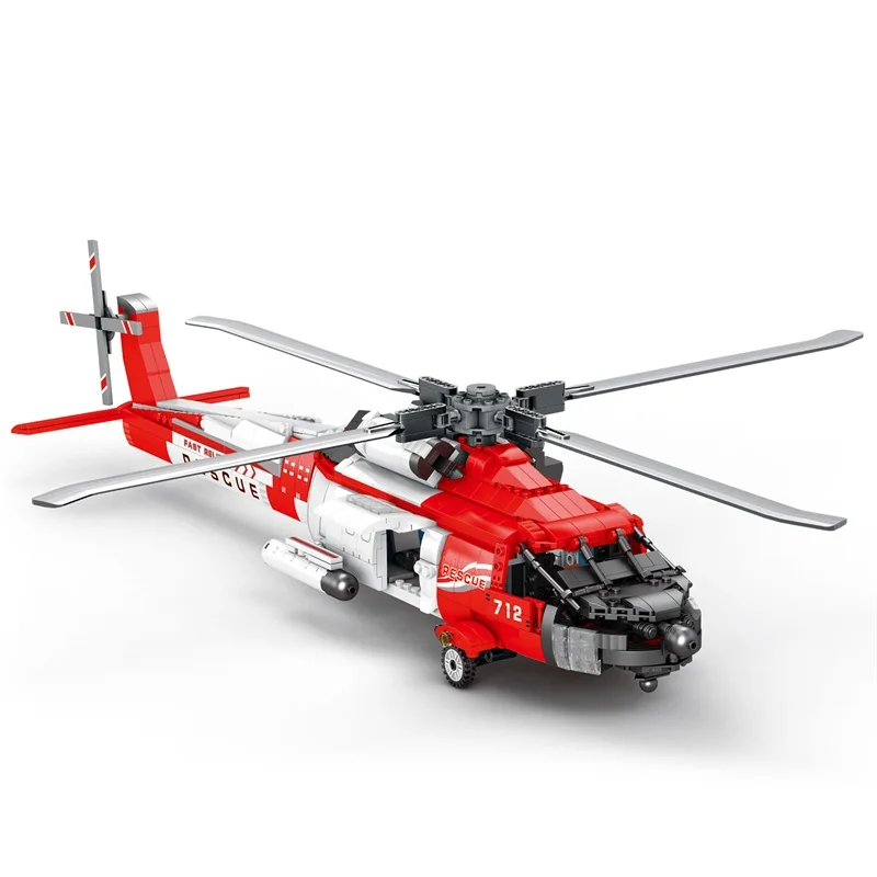 

For a friend bricks HH-60J33026 Eagle rescue helicopter boys' building block toys Birthday, Halloween, Christmas gifts