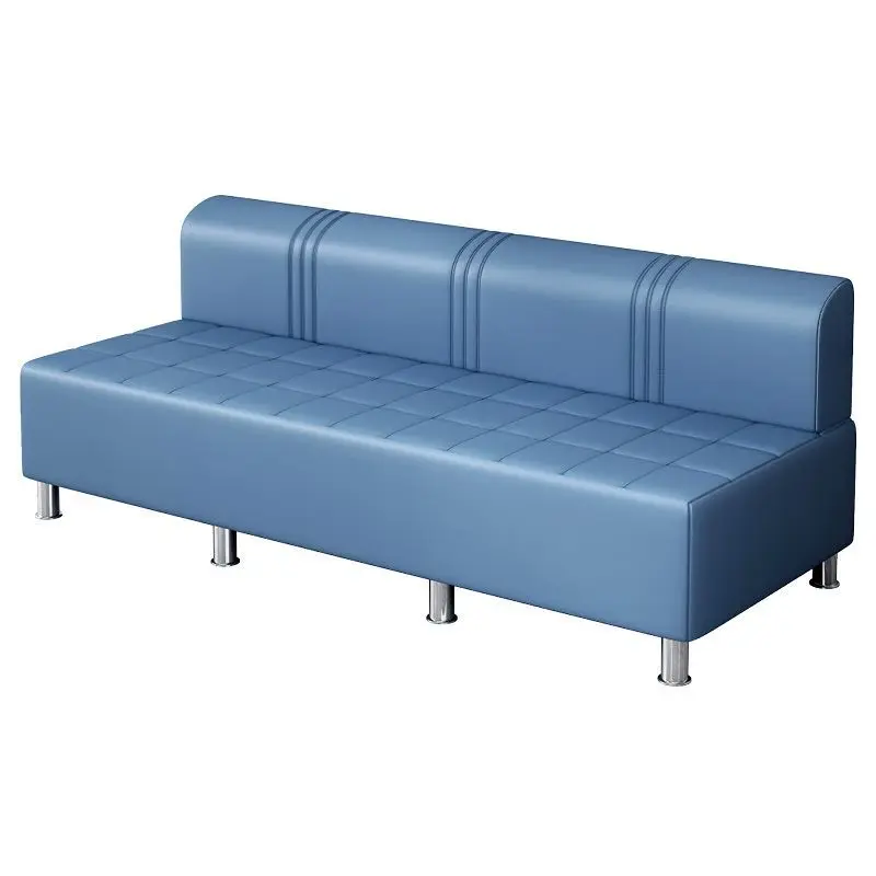 

Long simple sofa, sofa stool in the sitting area of the clothing store